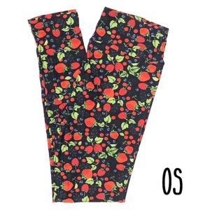 Lularoe strawberry leggings OS